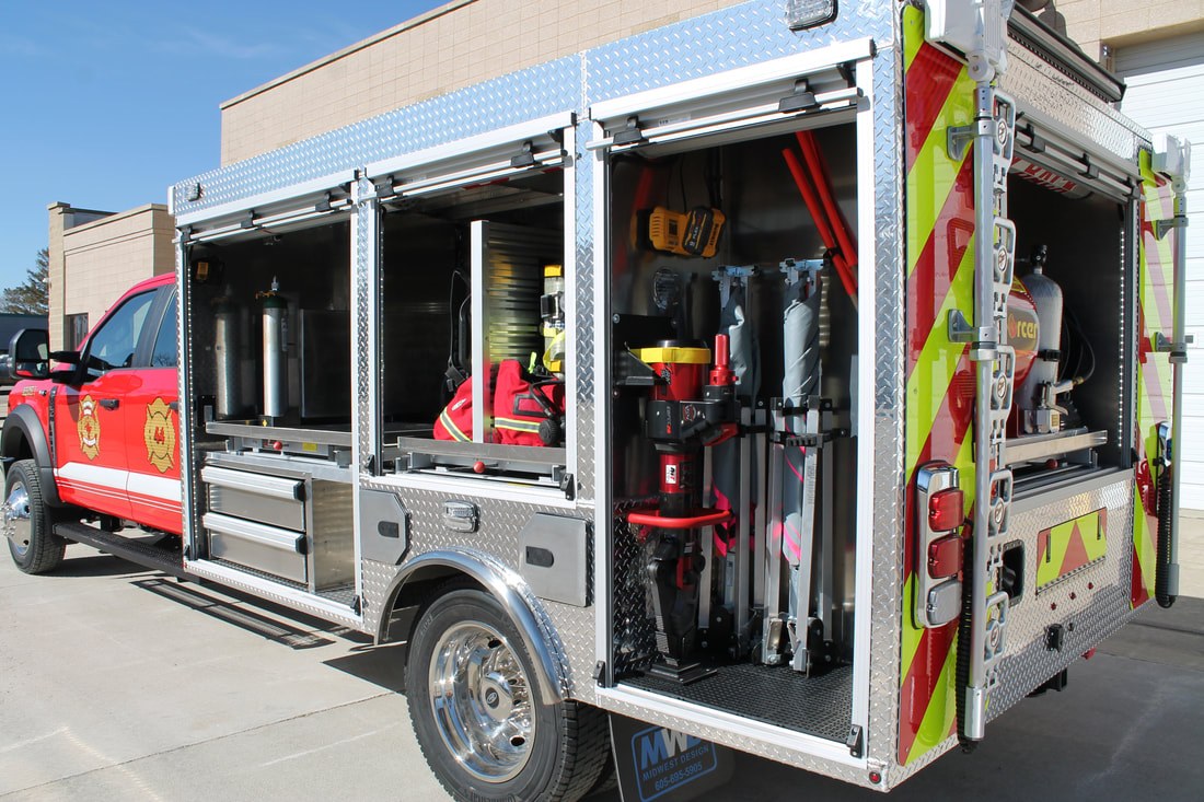 Custom rescue truck built by Midwest Design